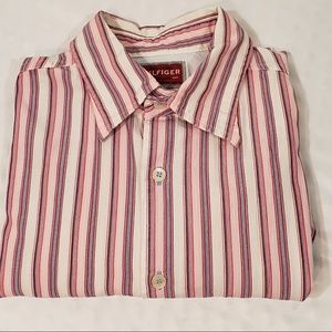 Red Striped Red Label Tommy Hilfiger Button Down